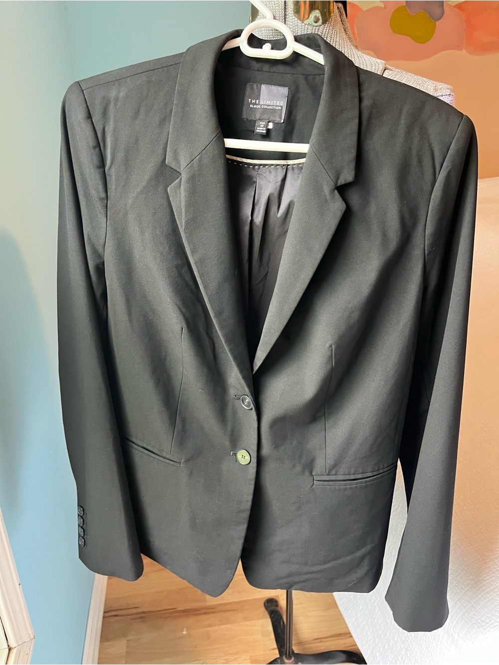 The Limited Black Single-Button Notch Lapel Blazer size 12 Tall